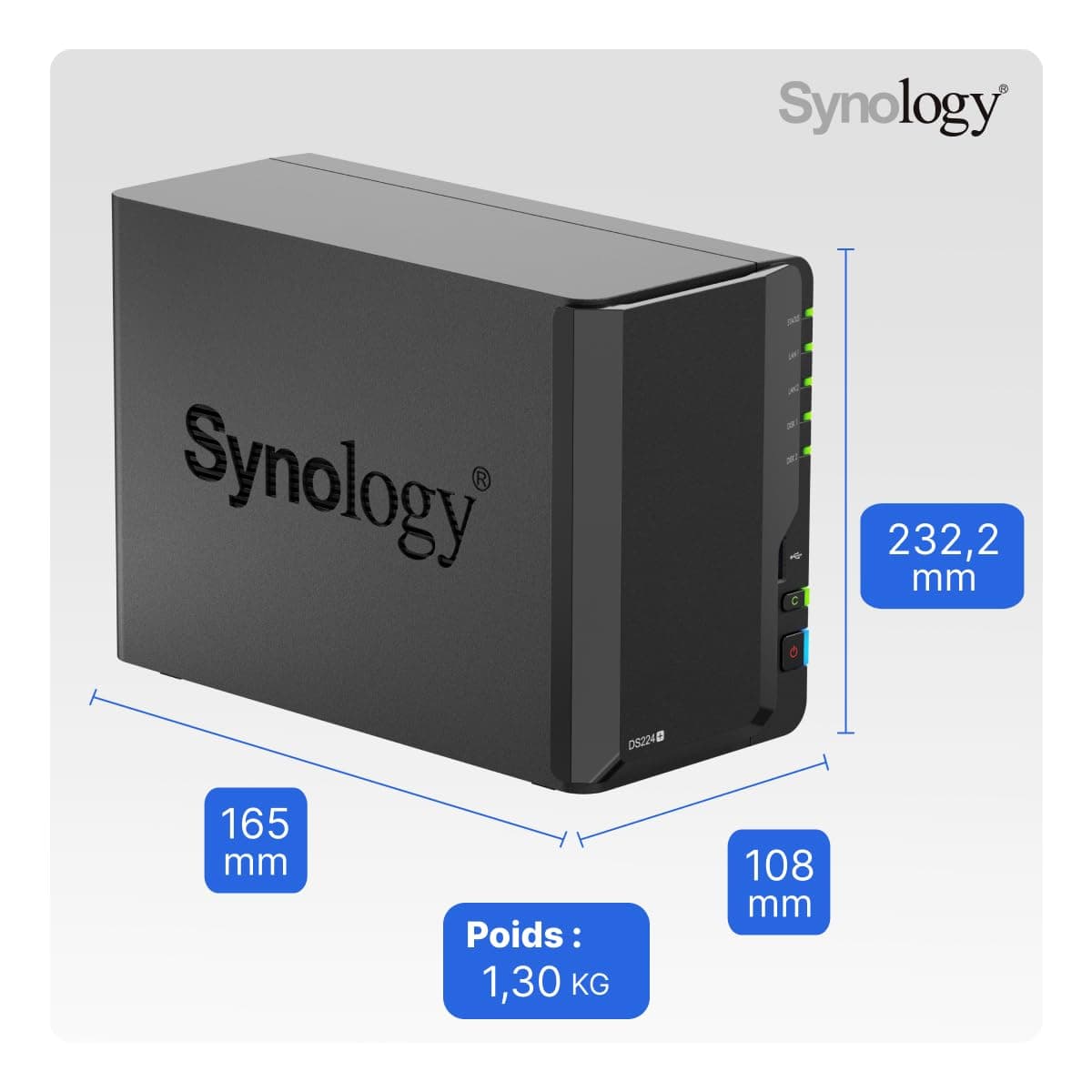 Synology DiskStation DS224+ 2 Bay Dekstop NAS