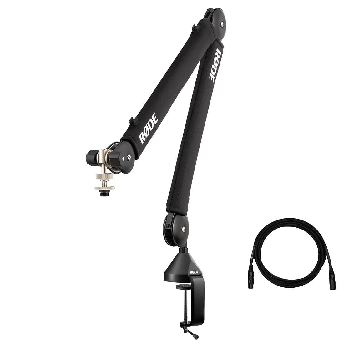 Rode PSA1+ Pro Studio Boom Arm for Podcasting and Streaming with Professional Grade XLR Cable and StreamEye Polishing Cloth