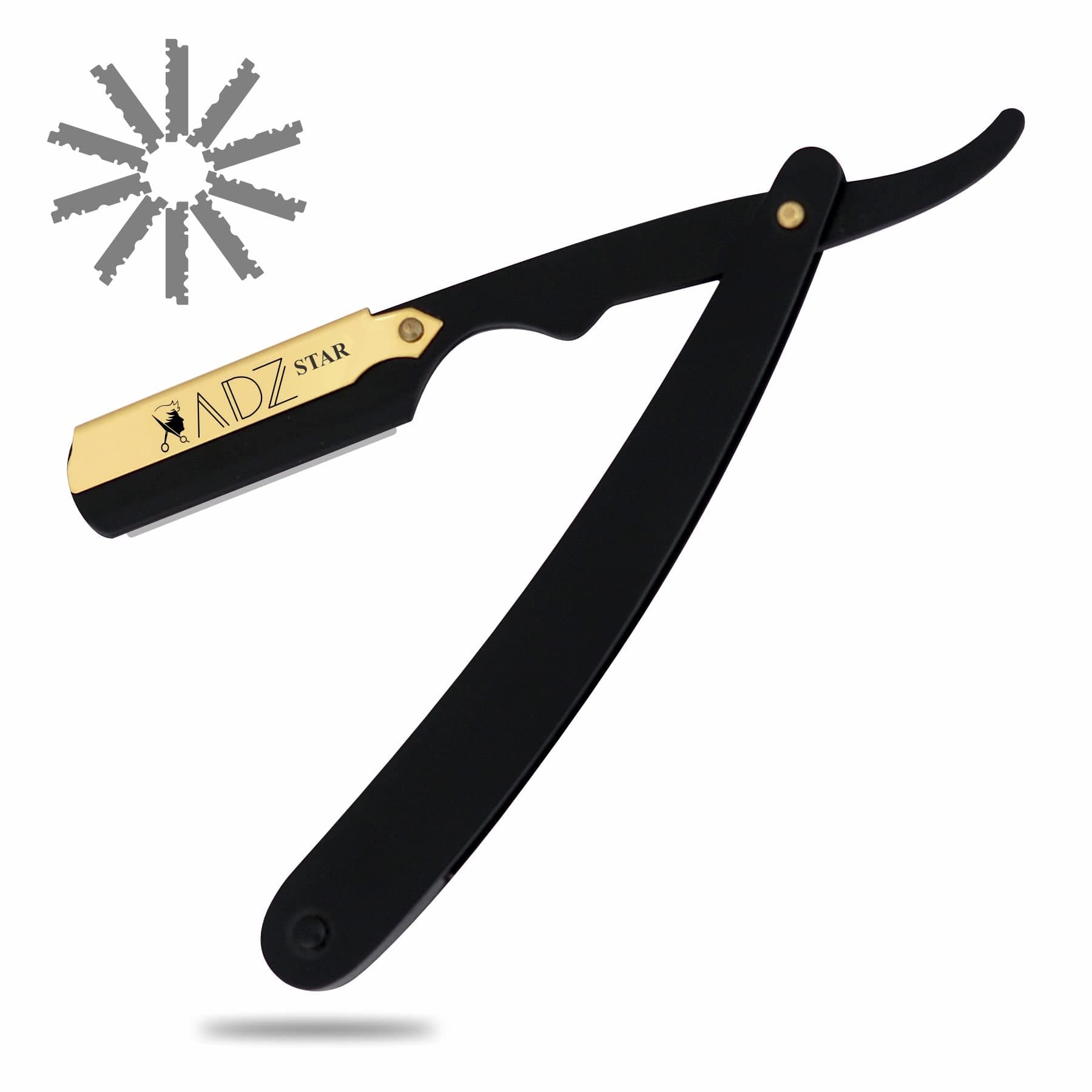 ADZ STAR Professional Black Razor with Gold Lock, 1 Count