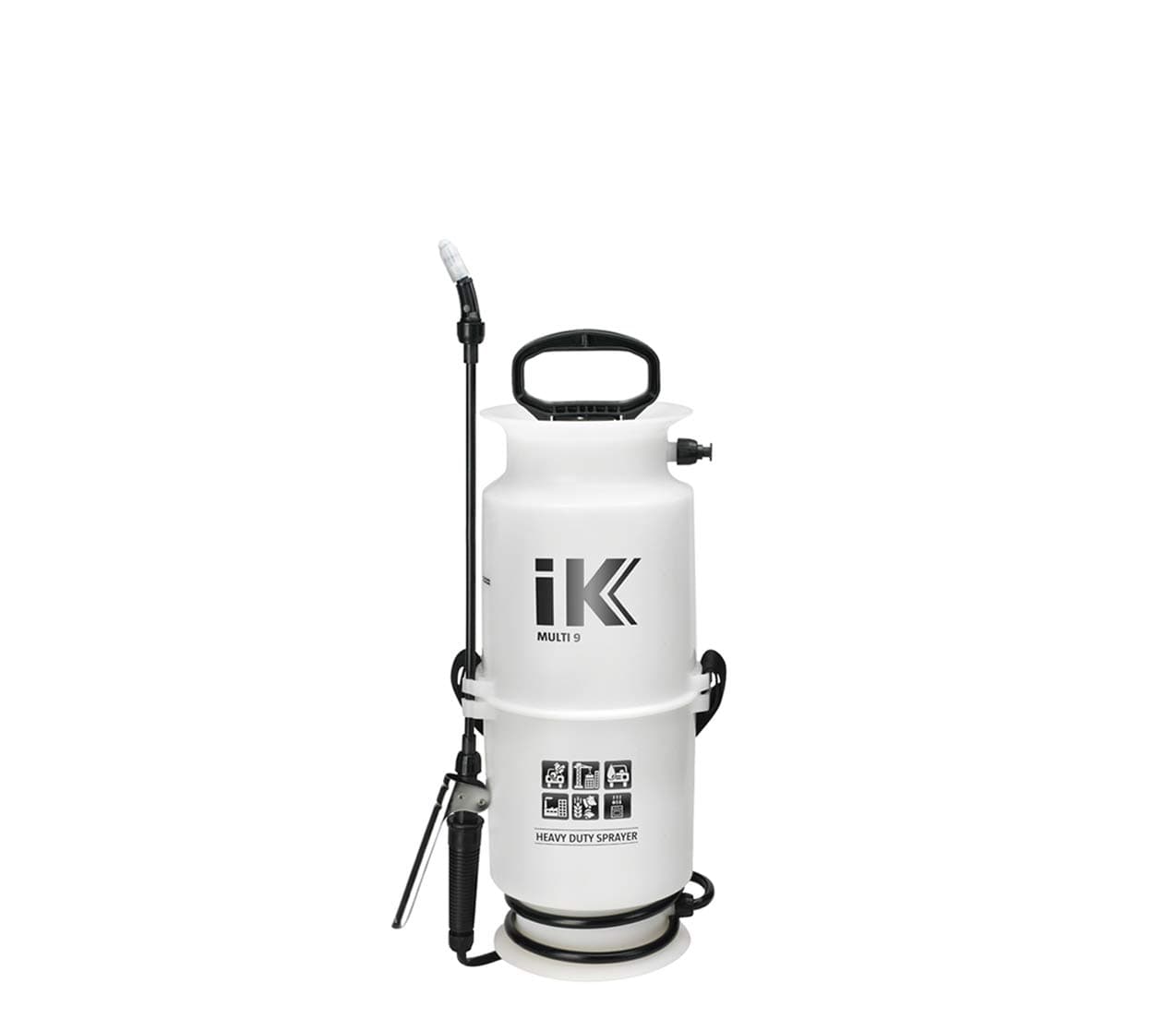 Goizper IK MULTI 9 - Acid-Resistant Pressure Sprayer - Metal Handle - Safety Valve - Shoulder Strap - 9L Tank - For Cleaning and Garden Products