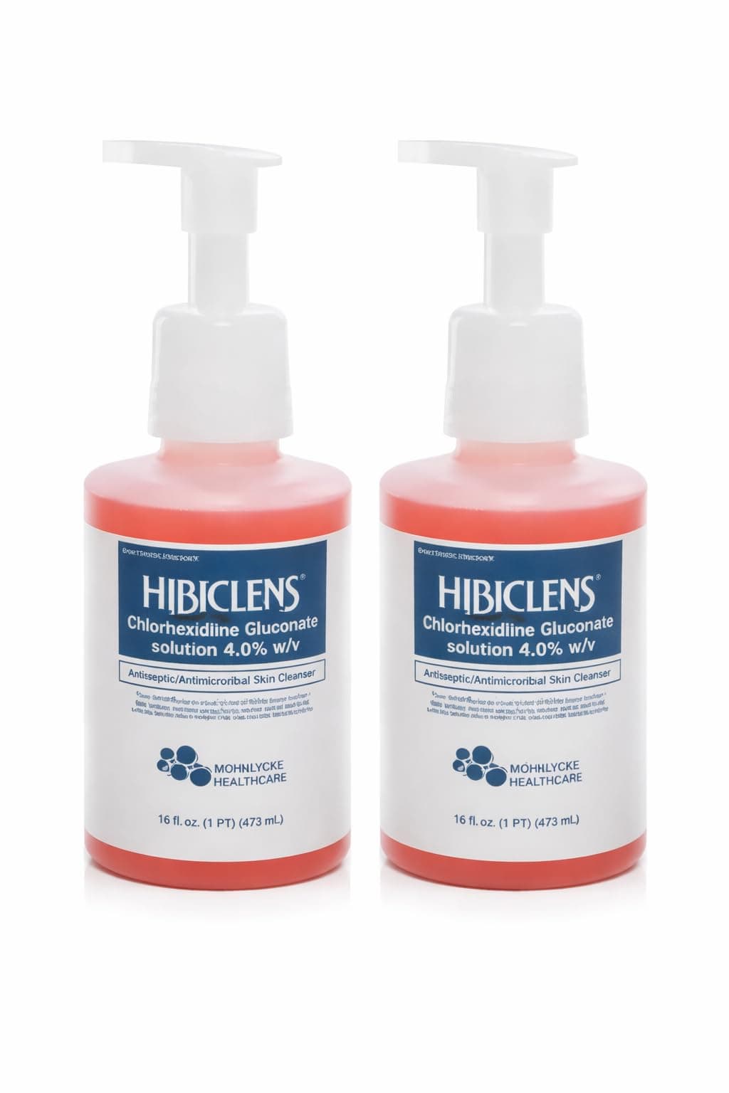 Hibiclens Antimicrobial Skin Liquid Soap with Foaming Pump, 16 Fluid Ounce (Pack of 2)