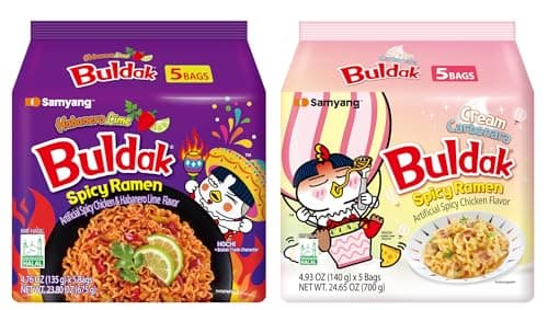 KF GOODIES Korean Ramen Variety Pack Gift Box (10 Count) – Spicy Buldak Noodle Assortment for Birthdays, College Care Packages, Office Snacks, and Gift Baskets