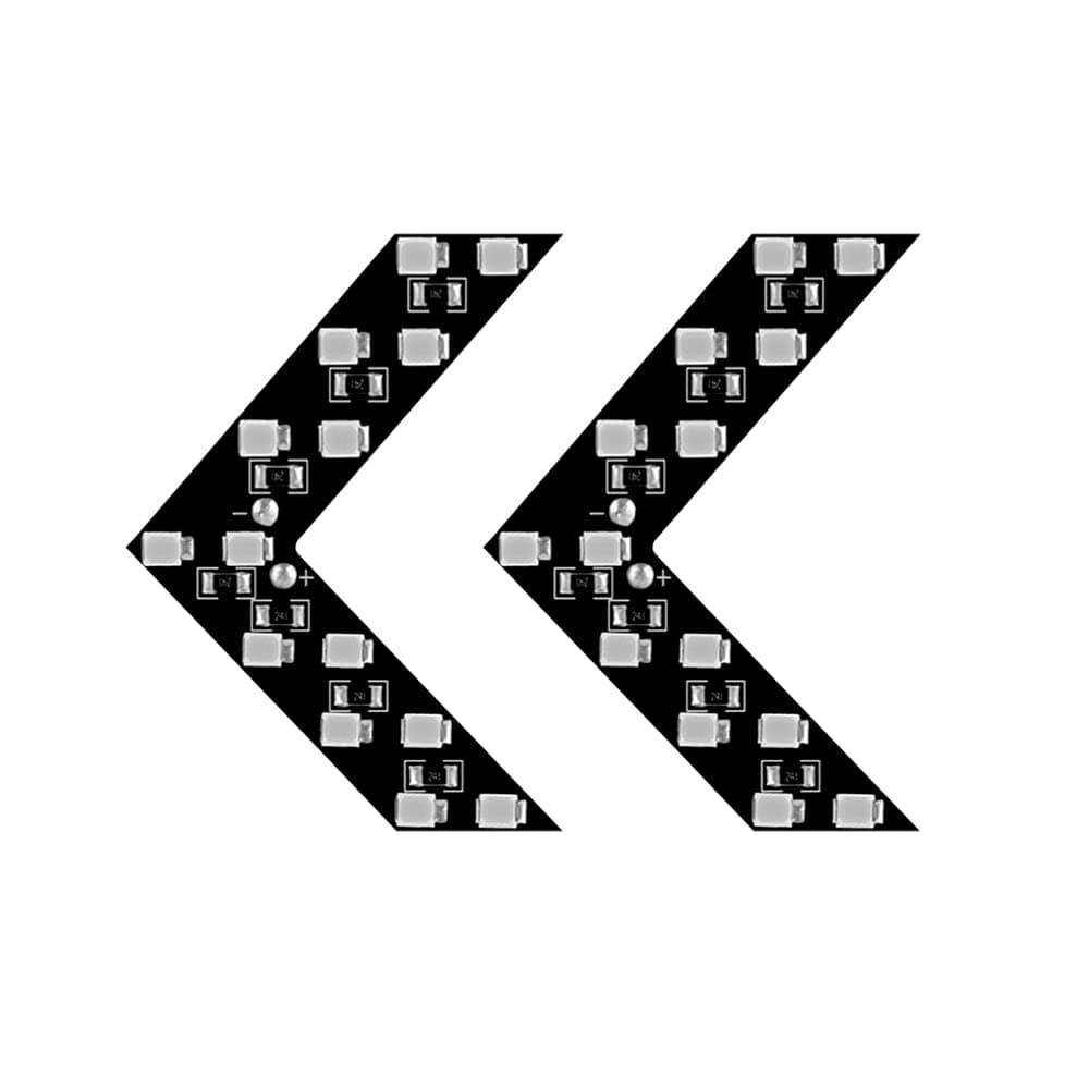 2PCS 14-SMD LED Arrow Panel Lights, Auto Parts Concealed LED Marker Clearance Light for Car Rearview Mirror Indicator Turn Signal Sequential Light Bulb Motorcycle Tail Lights (Green)