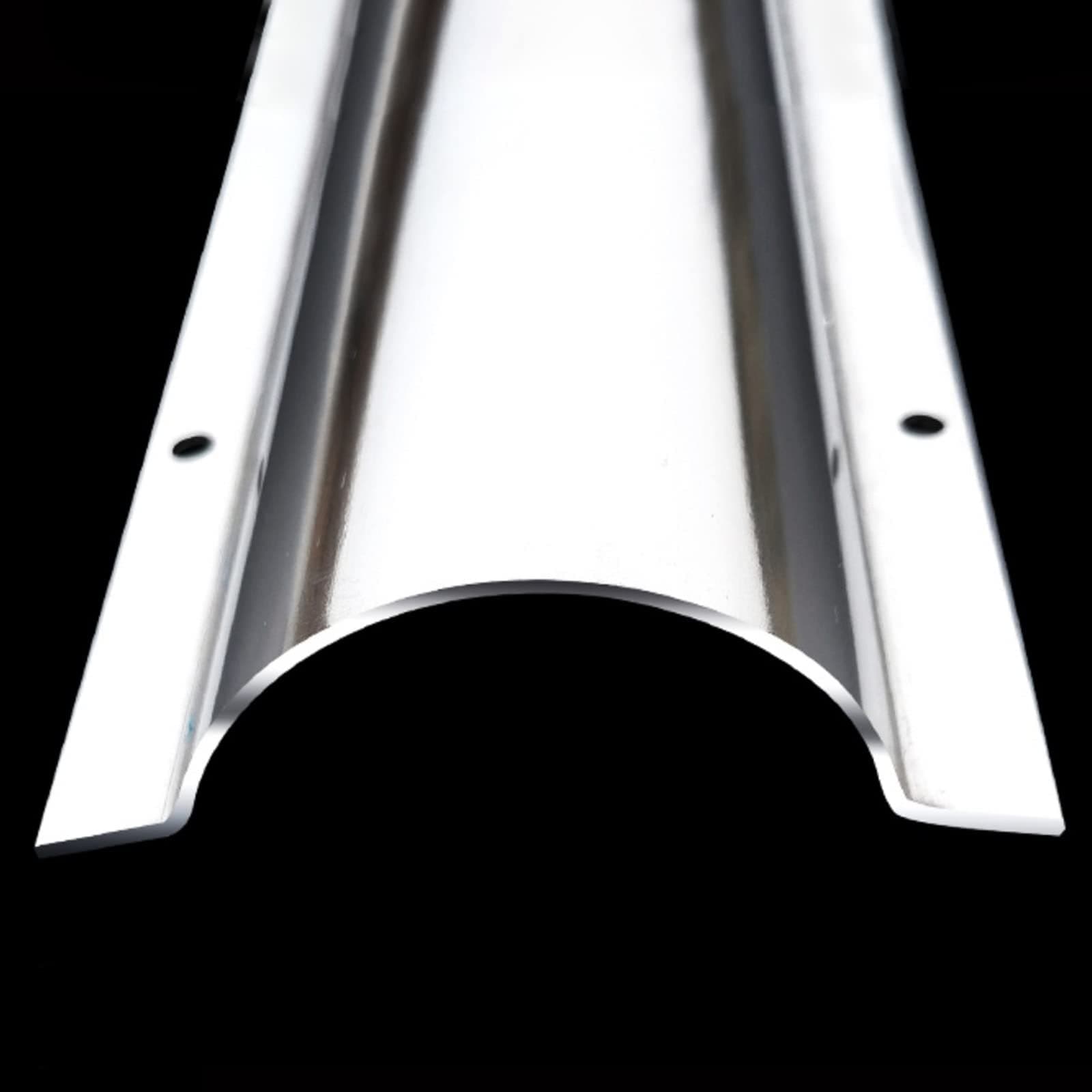 Wire Guard Raceway Stainless Steel Cable Concealer 1M Long Half Round Silver Metal Cord Cover for Ceiling Corner and Floor Perforated Installation Regular Size 8Cm/3.1In 20 Cable Capacity