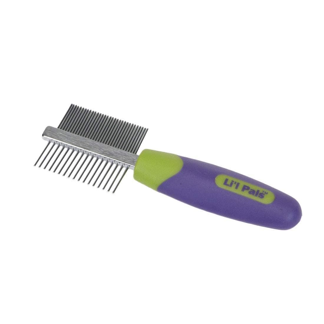 Pet Li'l Pals Double-Sided Dog Comb - Tick & Flea Comb - Dog Grooming Brush for Small Breeds & Puppies - One Size