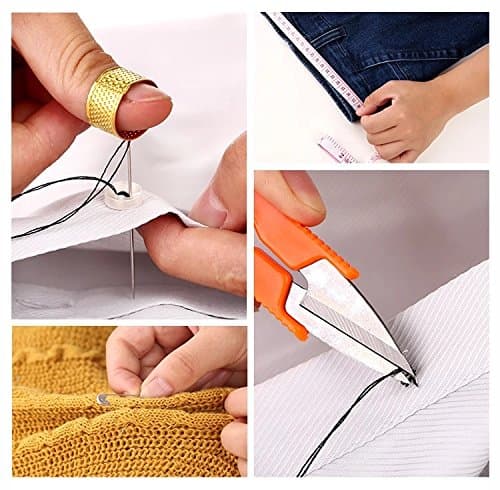 Portable Sewing Kit - Craft Tools Supplies Mini Box Enhanced Needles Cross Stitch Assorted Threads Basic Suitable For Home Travel And Emergency Use (Color random)