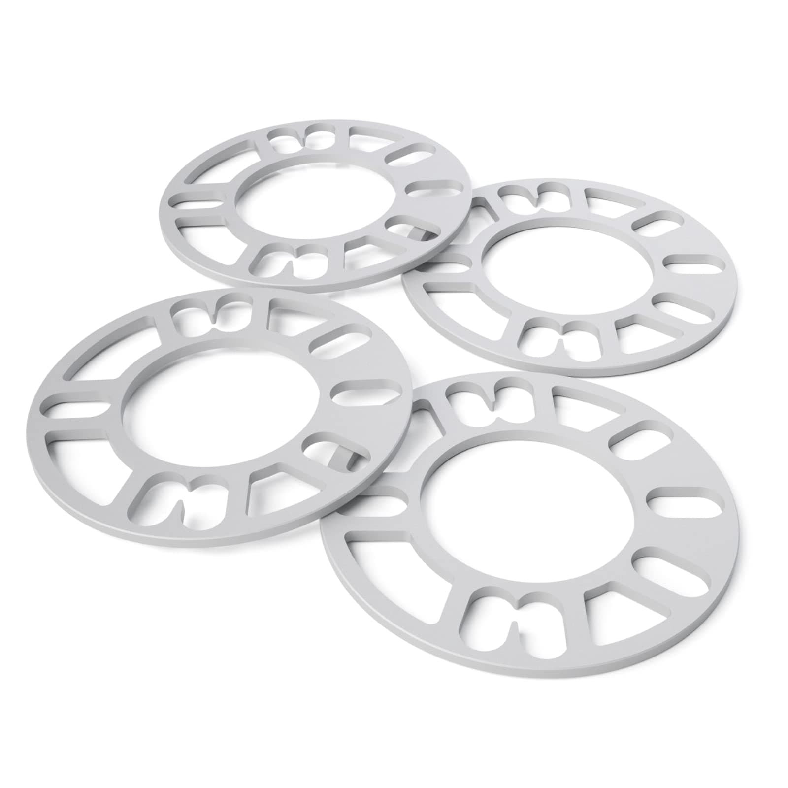 4Pcs Universal Wheel Spacers 5mm for Most 4 Lug & 5 Lug Wheels, PCD 98mm to 120mm, 4x100 4x108 4x100 5x100 5x108 5x110 5x112 5x114.3 5x115 5x120 5x4.5 5x4.75 Multiple Bolts Pattern Vehicle