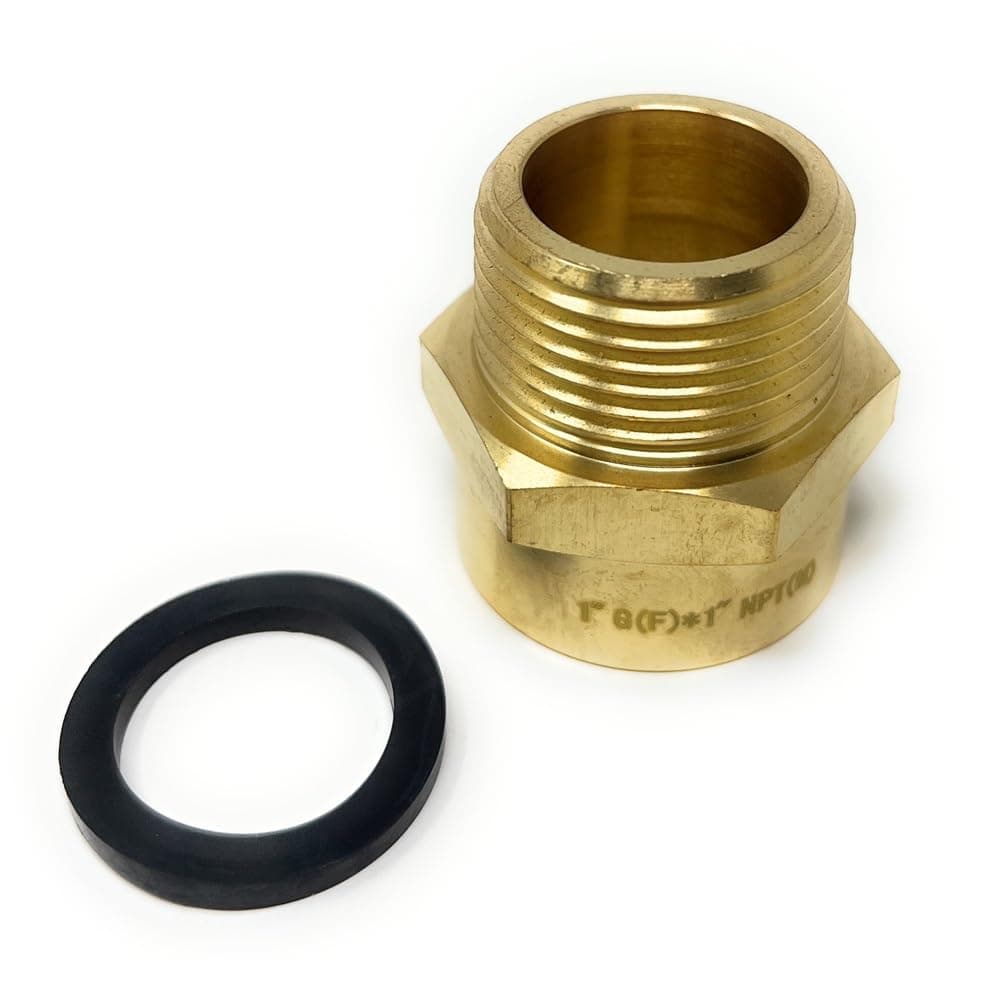 G Thread (British BSPP) Female to NPT Thread Male Pipe Fitting Adapter - Lead-Free (1" x 1" (1 Piece))