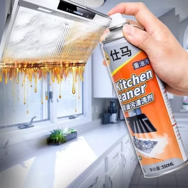 MAPPERZ Multipurpose Bubble Foam Cleaner Kitchen Cleaner Rinse-free Spray Heavy Oil, Stubborn Grease Stain & Grime Remover Chimney Cleaner Spray Cleaner All Purpose Foam Degreaser Spray, 500ml