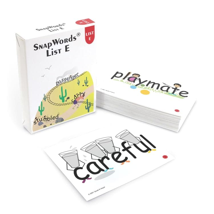 SnapWords® List E Teaching Cards | Multisensory | Kinesthetic | ESL | ELL | Sight Word Flash Cards