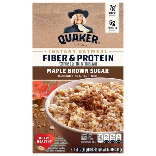 12 Piece Instant Oatmeal, Maple & Brown Sugar , 12.1 oz