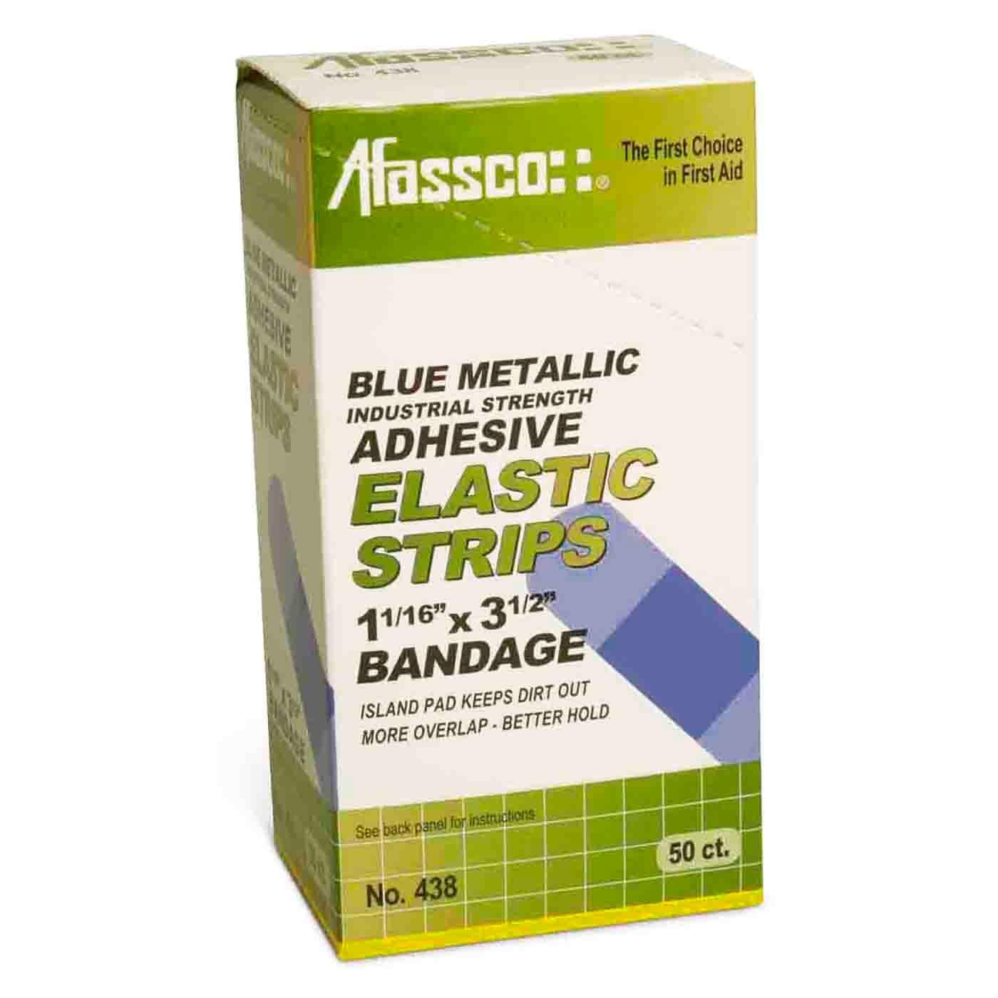 Fine Woven Blu Metallic Adhesive Bandage Strips