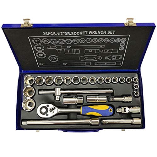 Suosi-GSCM 1/2-Inch Drive 6-Point Socket Wrench Set(26-Piece)