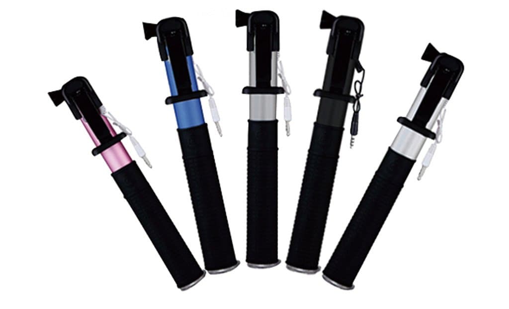 Phoneutrix Compact Lightweight Foldable All-in-One Selfie Stick Cable Wired Control