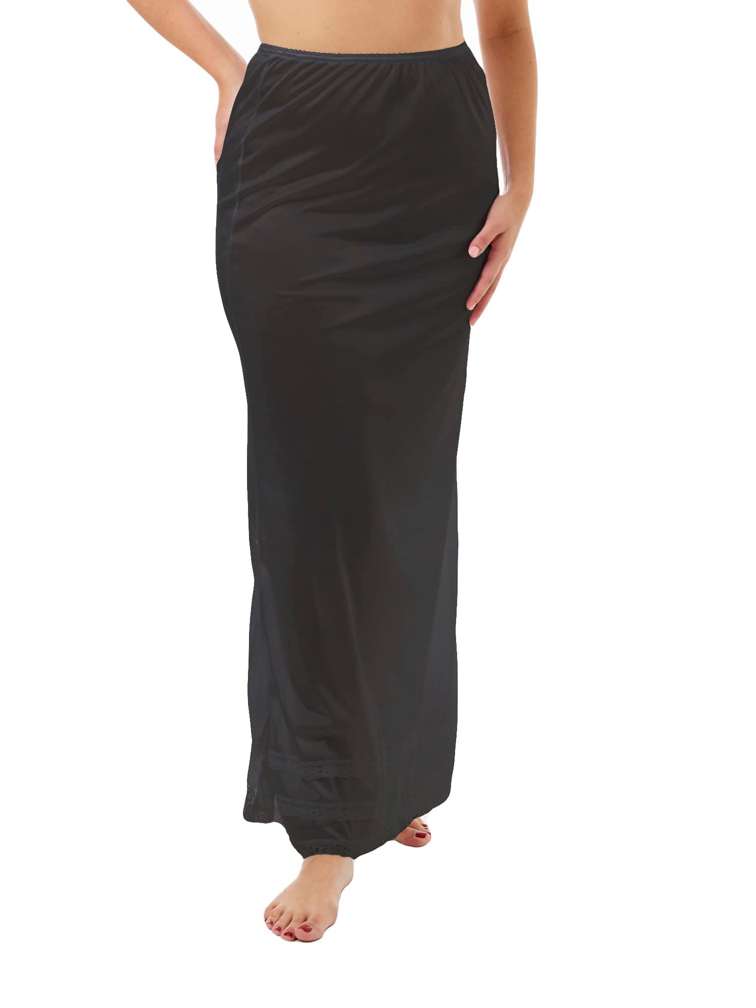 Nylon Maxi Length Half Slips with Snip a Length