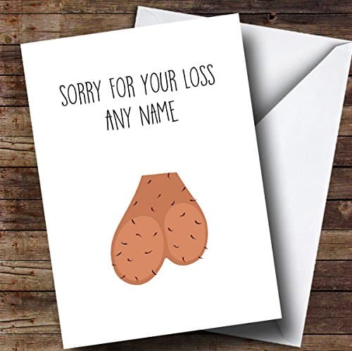 Personalized Funny Sorry For Your Loss Vasectomy Get Well Soon Card