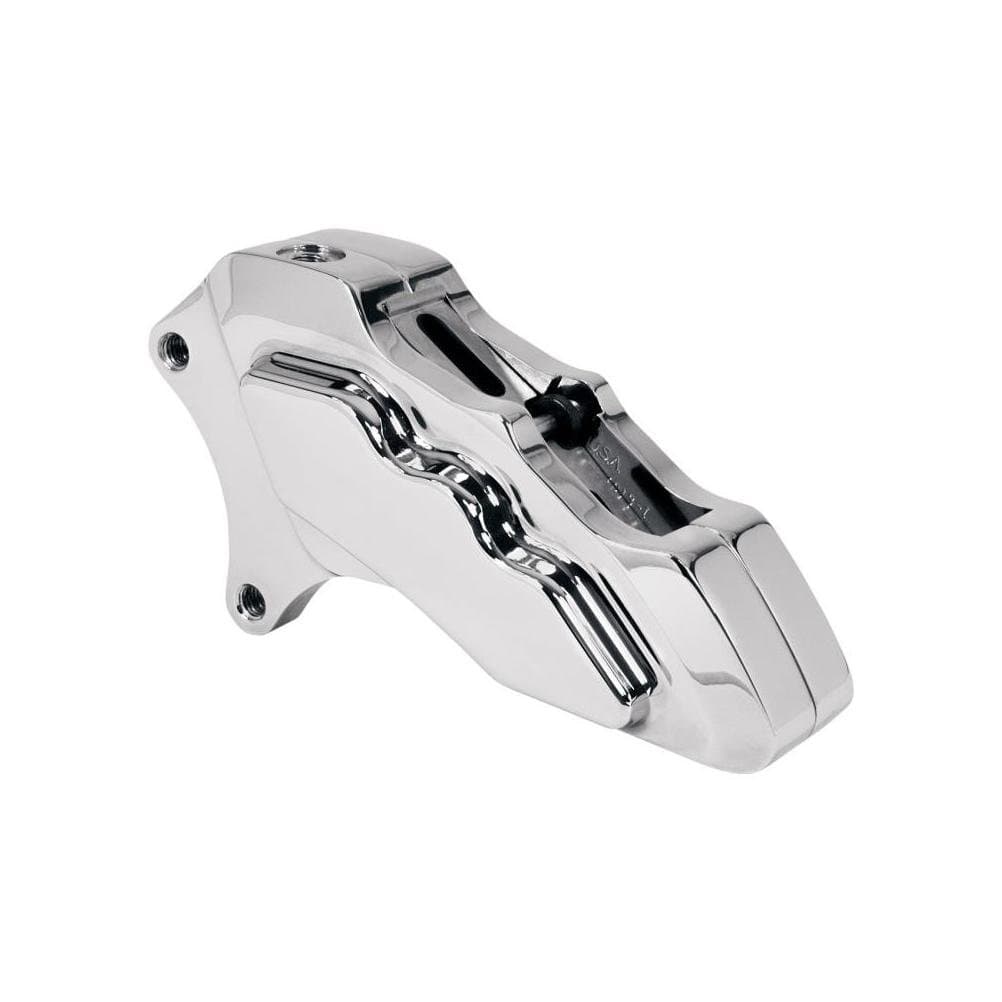 Chrome HHI Left Front Brake Caliper for Single 13" Rotors on 2000-2013 Harley-Davidson Touring models - LHSCC6013