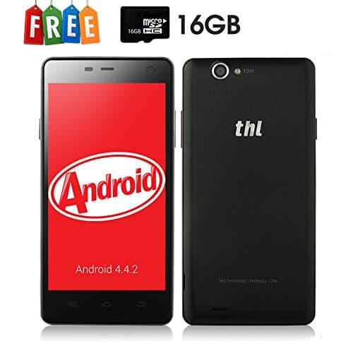 THL 5000 Octa Core Phone - 5 Inch Corning Gorilla Glass IPS Screen, 5000mAh Battery, 16GB Micro SD Card (Black)