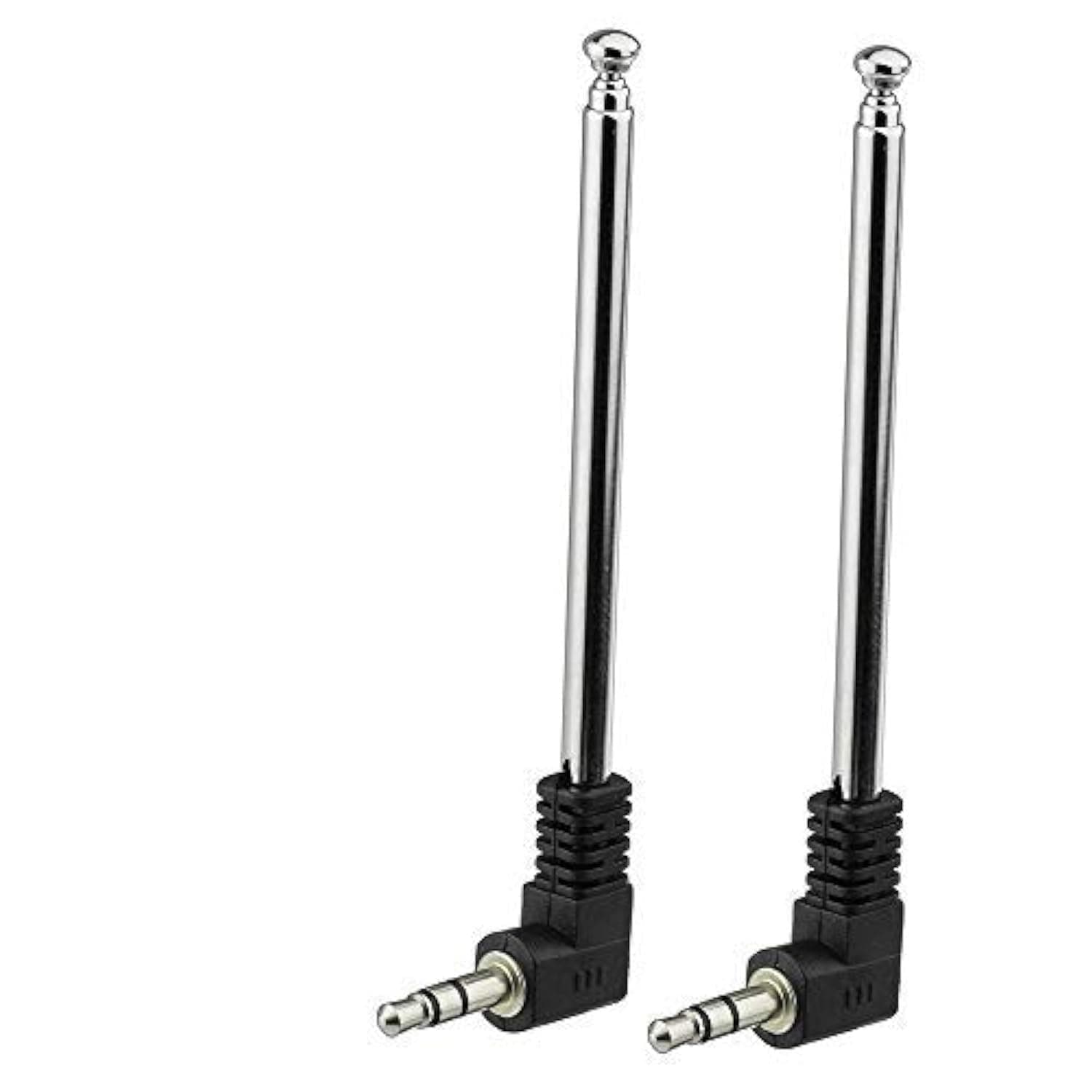 Telescopic FM Antenna (2-Pack) with 3.5mm Connector Compatible with Mobile Cell Phone FM Radio Bose Wave Music System Indoor Radio Bluetooth Stereo Receiver AV Audio Vedio Home Theater Receiver