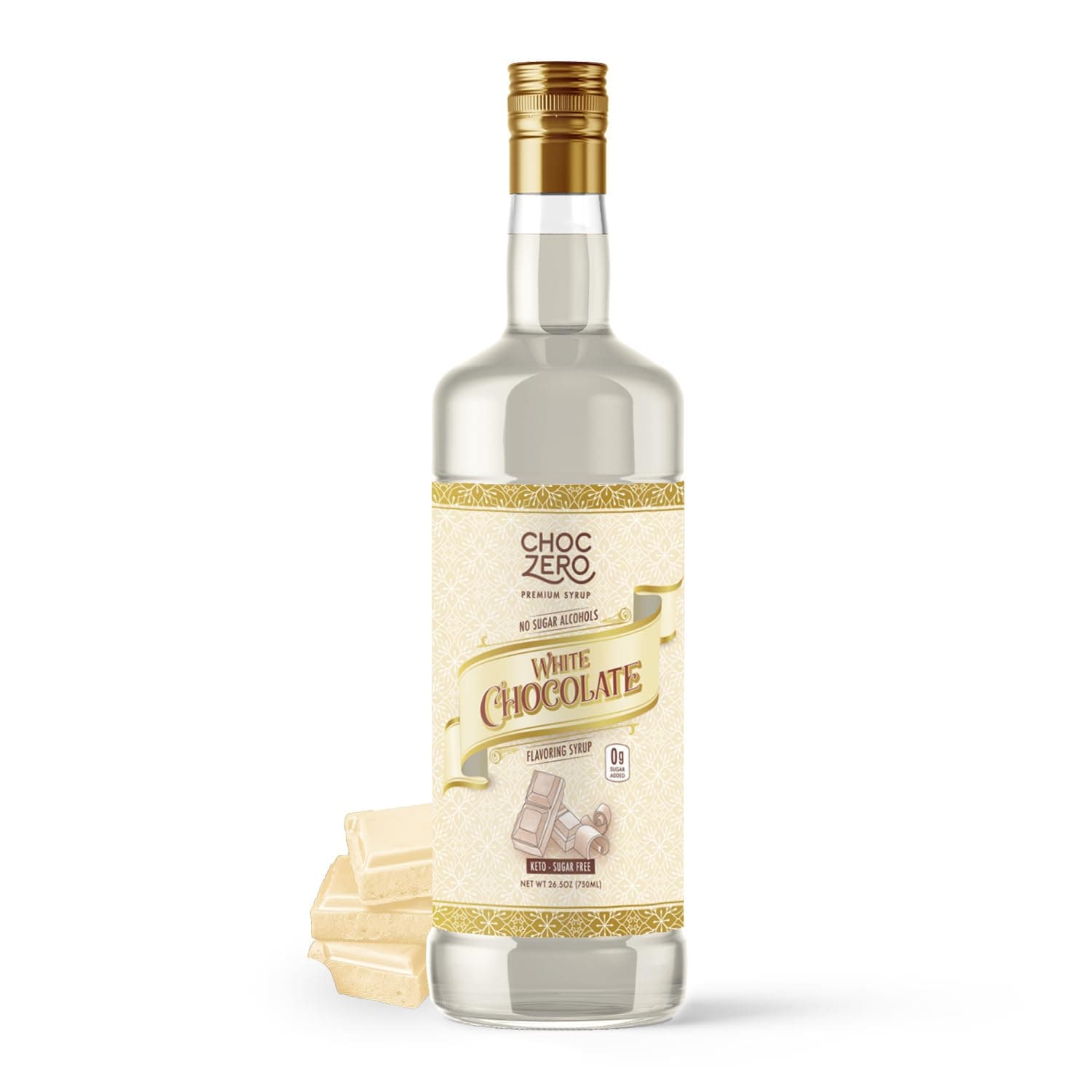 Sugar Free White Chocolate Syrup for Coffee - Latte Flavoring Syrups - Keto Friendly, Zero Sugar, 25.4 Ounces (Pack of 1)