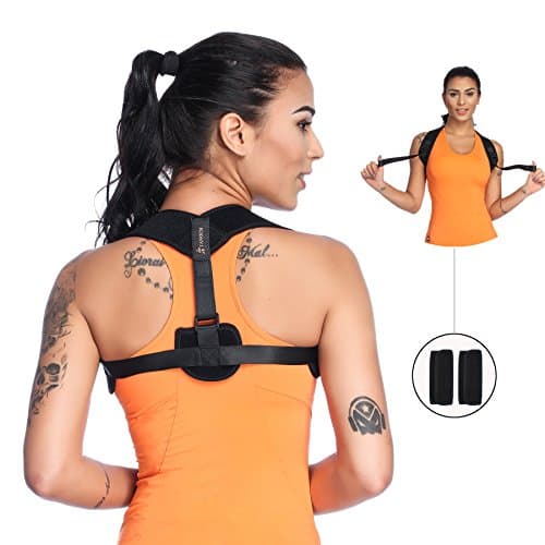 Back Posture Corrector for Women & Men - Comfortable Posture Brace for Slouching & Hunching Shoulder Clavicle Support Front Adjustable Straps