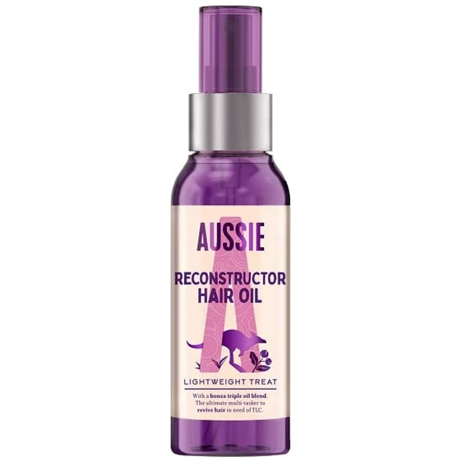 Procter & Gamble Aussie 3 Miracle Oil Reconstructor Lightweight treatment 100ml - with Australian Macadamia Nut Oil, Australian Jojoba Seed Oil, Avocado Oil for damaged hair.