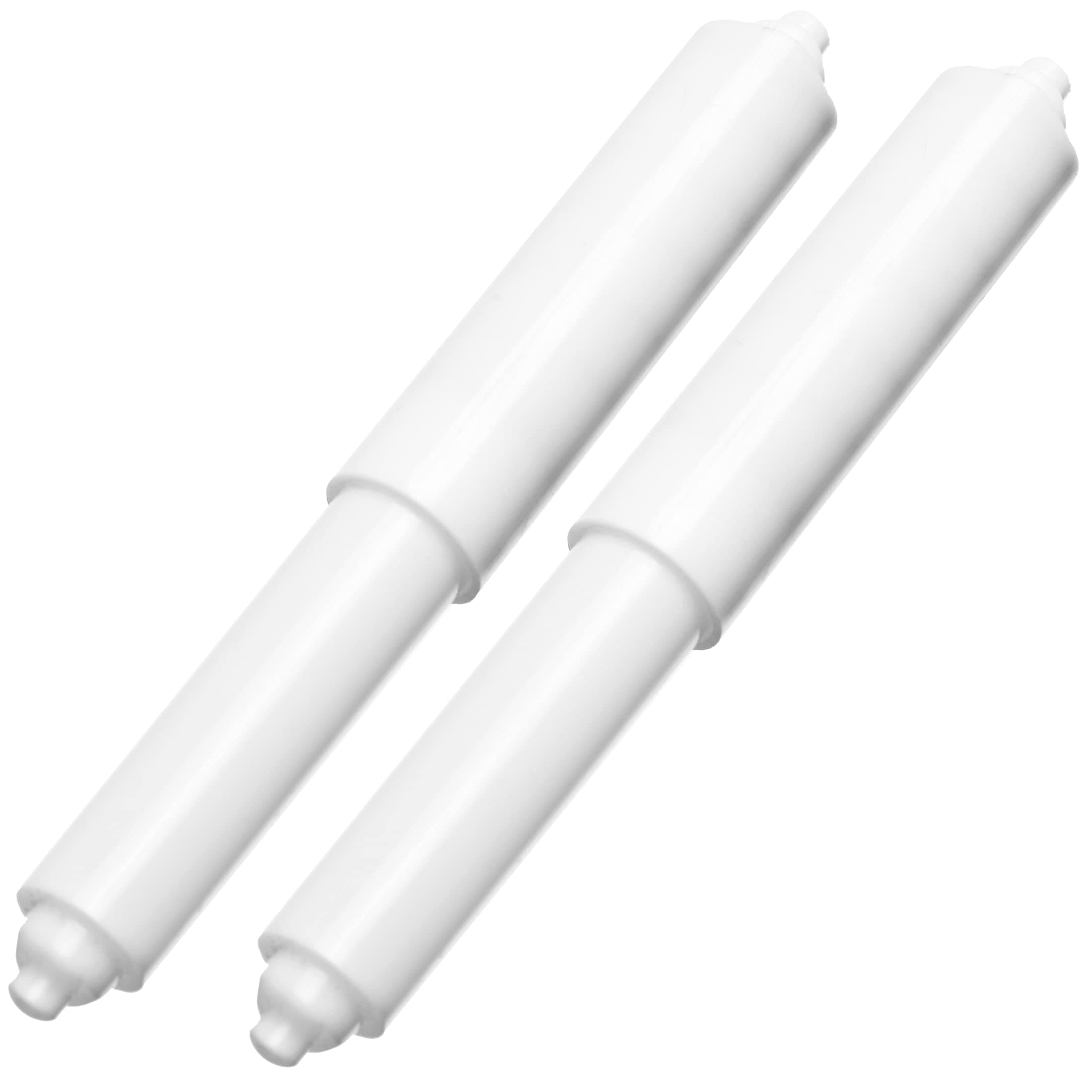 2 Pack - 6-1/4" White Toilet Paper Holder Spring Loaded Roller Replacement (A-2615)