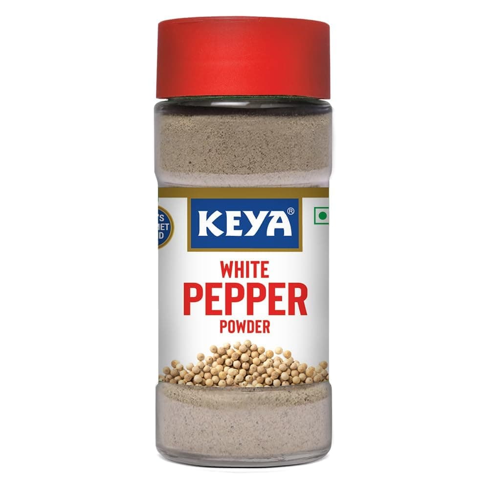 Keya White Pepper Powder 60g | Ground White Pepper for Cooking, Seasoning & Garnishing | Ideal for Soups, Sauces, Stir-Fries, and Asian Dishes | Fresh, Bold Flavor, Perfect for Adding a Subtle Heat | Versatile Spice for Every Kitchen