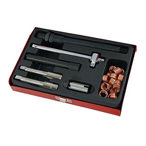 Spark Plug Thread Repair Kit 25 Piece (M14 X 1.25) in Metal Case