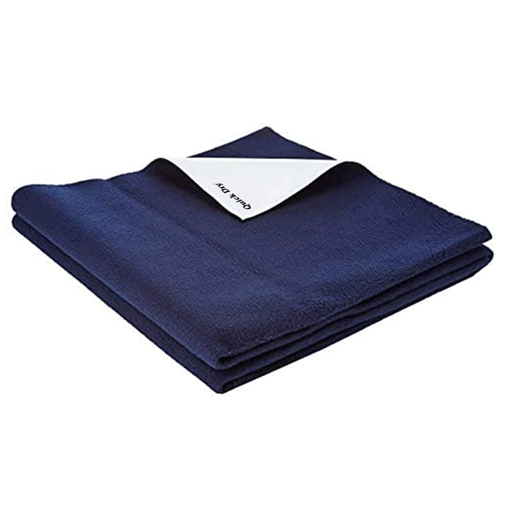 Quick Dry Waterproof Baby Bed Protector Large (100 x 140 CM) - Navy Blue