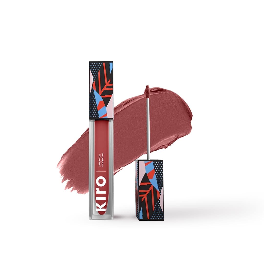 Kiro Non-Stop Airy Matte Liquid Lipstick - Maple Sugar, 5ml | Super-Pigmented, Long-Lasting, hydrating | Waterproof, Smudge-Proof, Lightweight | Infused with Avocado & Apricot Oil