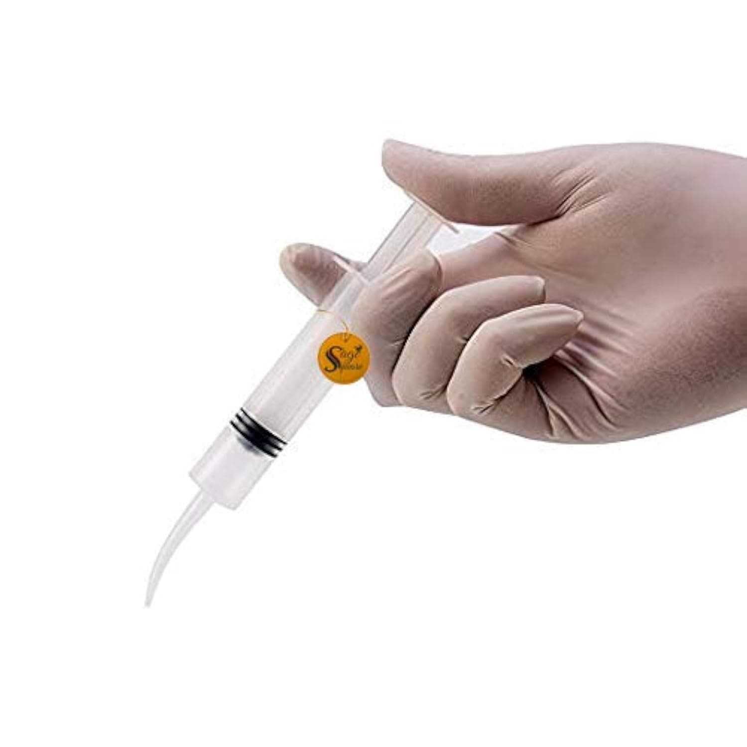 Sage Square 12 ml Hand Feeding Syringe with Curve Tip | Feeding Needle and Syringe Kit | Precise Feeding Made Simple,Curve Tip Syringe for Birds, Hamsters, Puppies, Kittens, and More