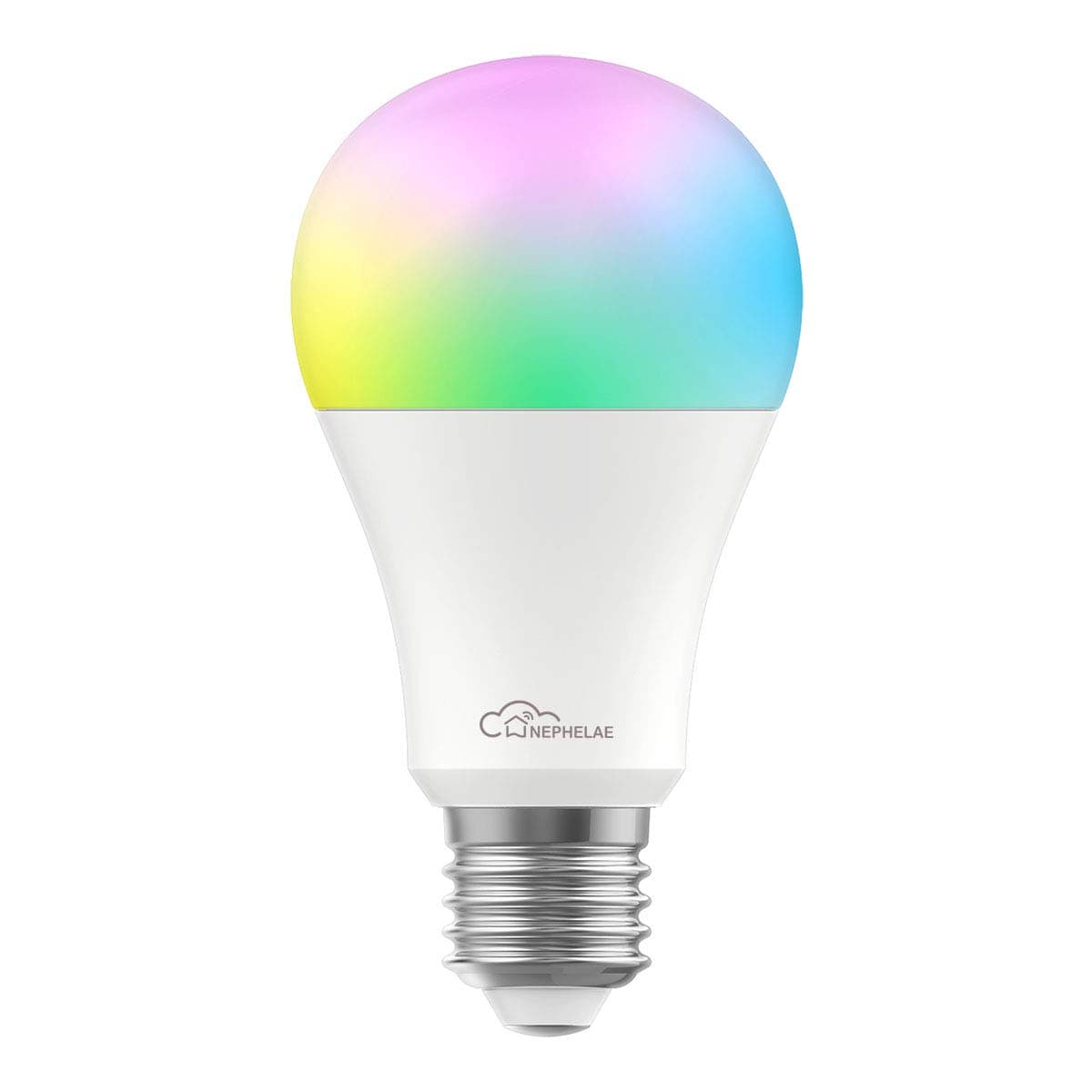 Nephelae Smart Wi-Fi LED Light Bulb, Multicolor, A19, Dimmable, No Hub Required, Compatible with Alexa, Google Assistant and IFTTT