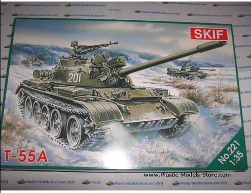 Skif T-55A Soviet Tank T-55 mod (PE, Decals) 1/35 221
