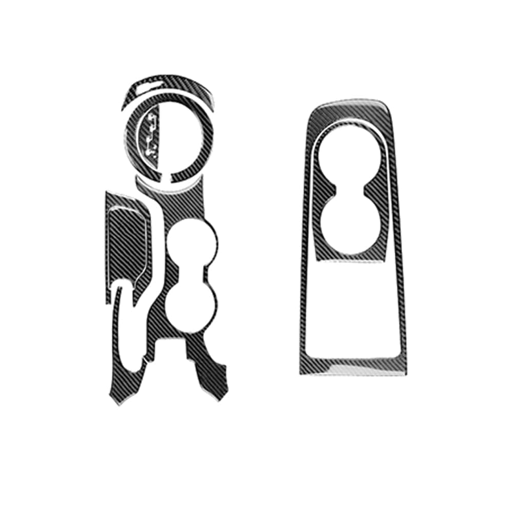 Real Premium Carbon Fiber Decal Car Center Gear Shift Panel Rear Cup Holder Sticker Compatible with Hyundai Veloster 2012-2017 2013 2014 2015 2016 Interior Accessories Kit 9pcs