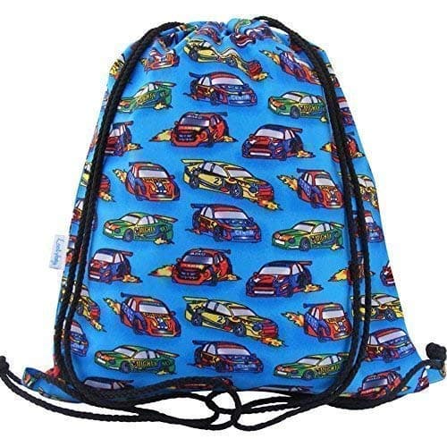 Kids Cars Swim Bag Drawstring Backpack PE Bag