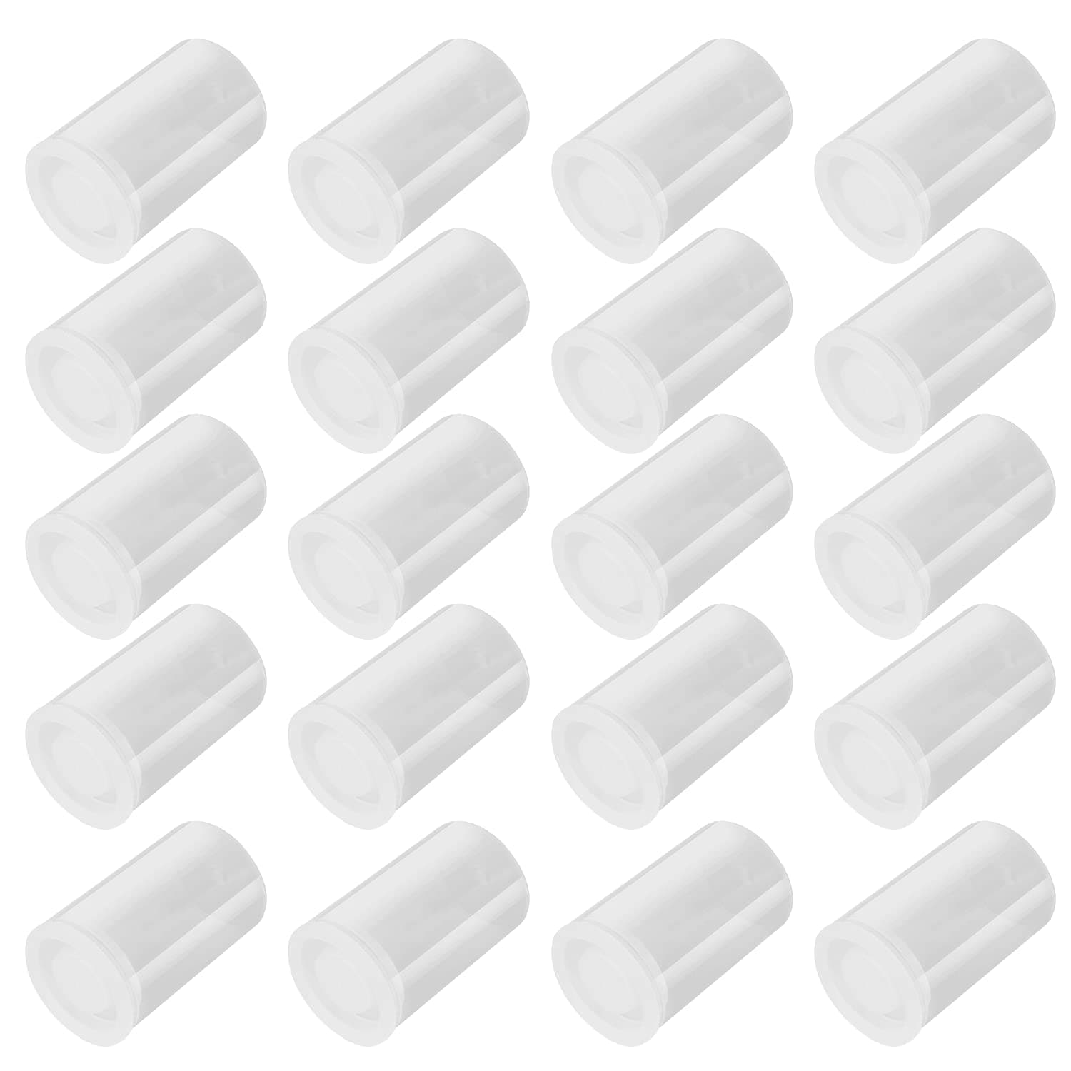 35mm Caliber Plastic Film Canisters -20pc (White)