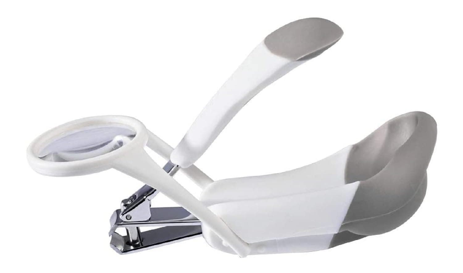 The First Years ARC Deluxe Baby Nail Clipper with 4X Magnifier – Safe & Precise Nail Cutter for Newborns & Infants | Stainless Steel Blades & Ergonomic Grip