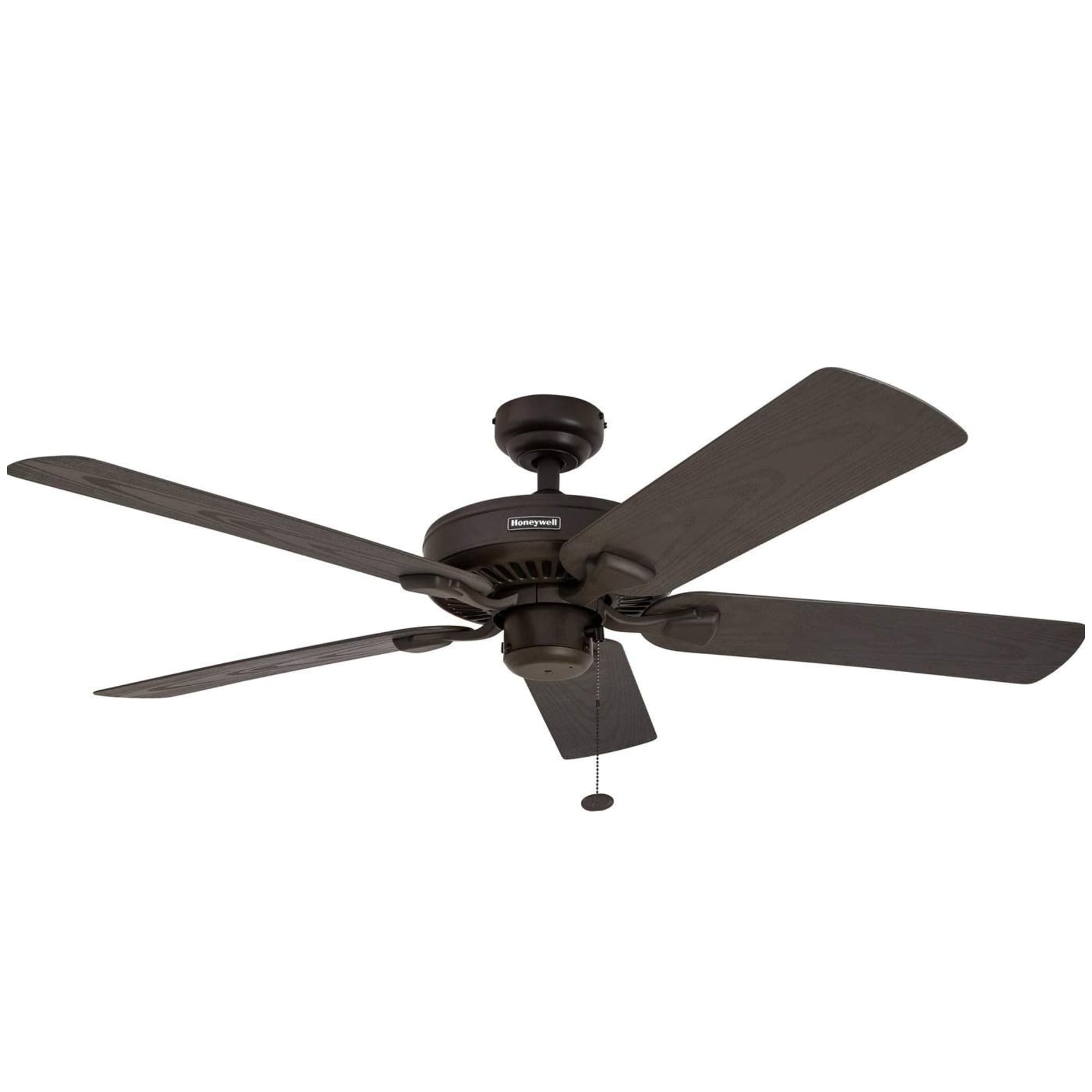 Ceiling Fans Belmar 52 Inch Ceiling Fan Without Light, Outdoor Ceiling Fan with Pull Chain, Tri-Mount Traditional 5 Blade Design, ETL Wet Rated, Bronze (50199-01)