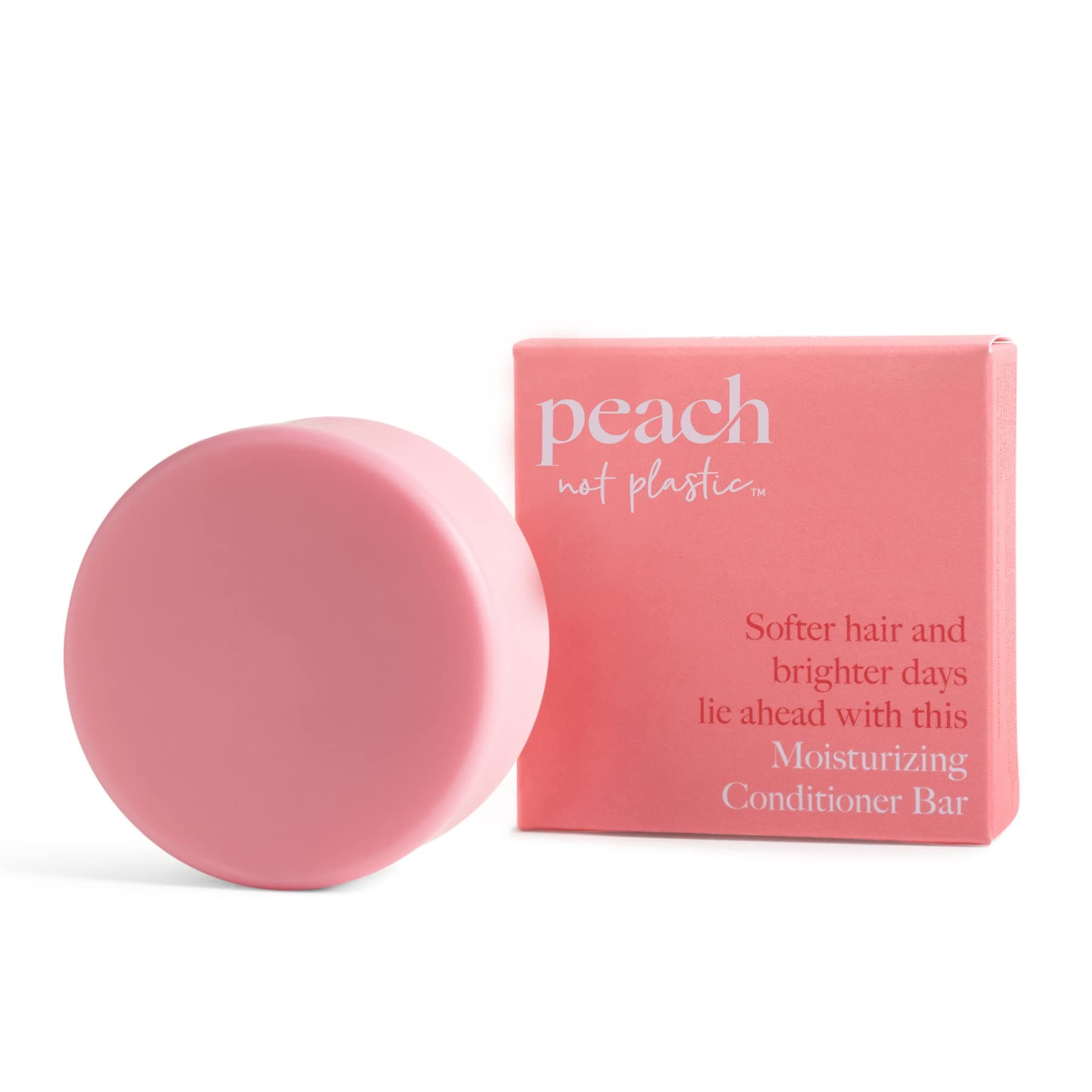 Peach not PlasticPeach not Plastic Conditioner Bar- Moisturizing for Dry, Damaged & Dull Hair | Leaves Hair Silky Soft | Plant Based, Vegan & Eco Friendly | 2.82oz