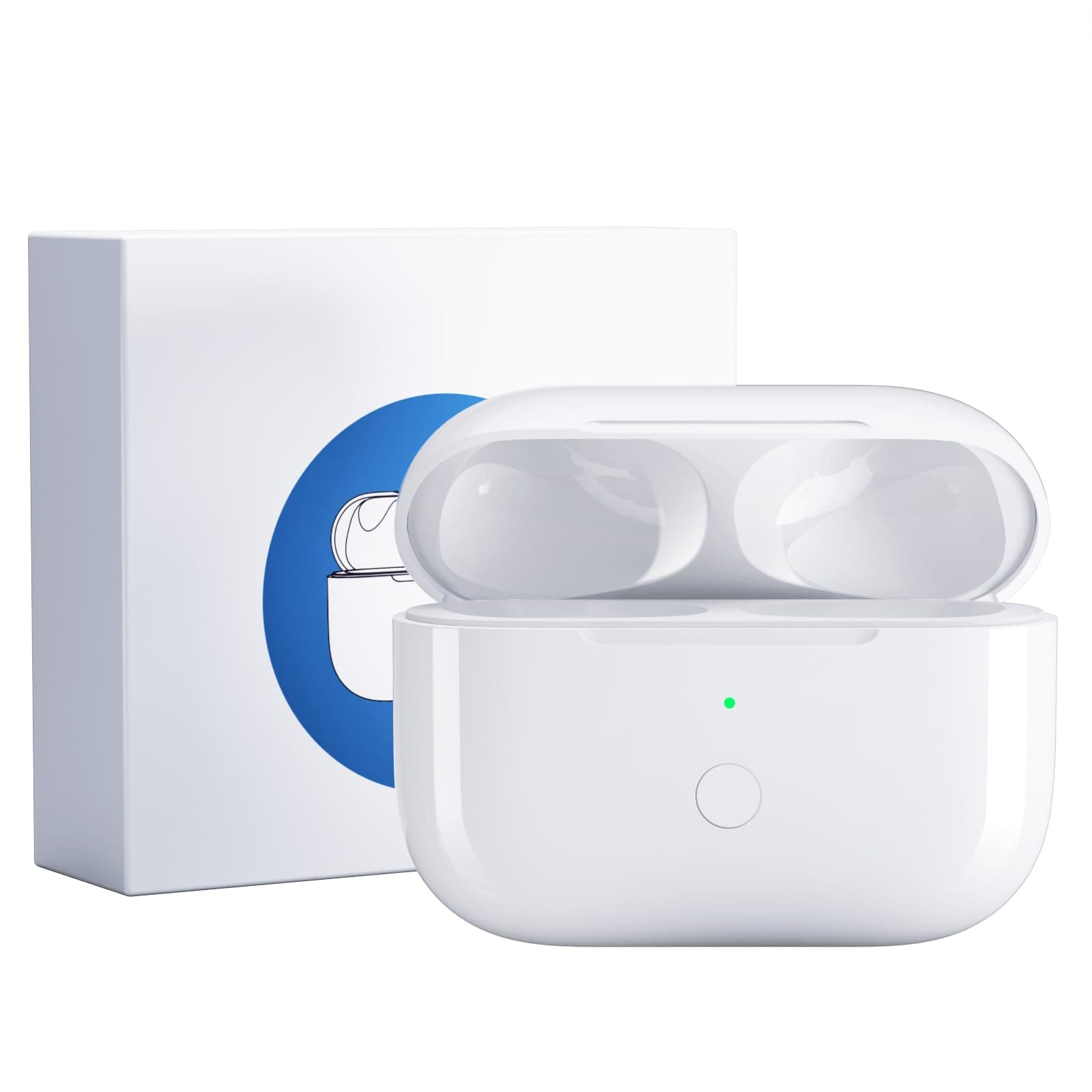 Wireless Charging Case Replacement Compatible with AirPod 3rd Generation,Airpod Charging Case replacement,AirPod 3rd Generation Case with Bluetooth Button for Pairing,Replacement Airpod gen 3