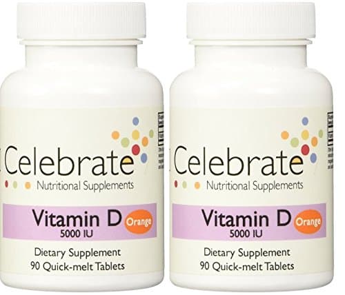 Celebrate Vitamin D Orange Quick Melt Tablets 90ct. 2 Pack