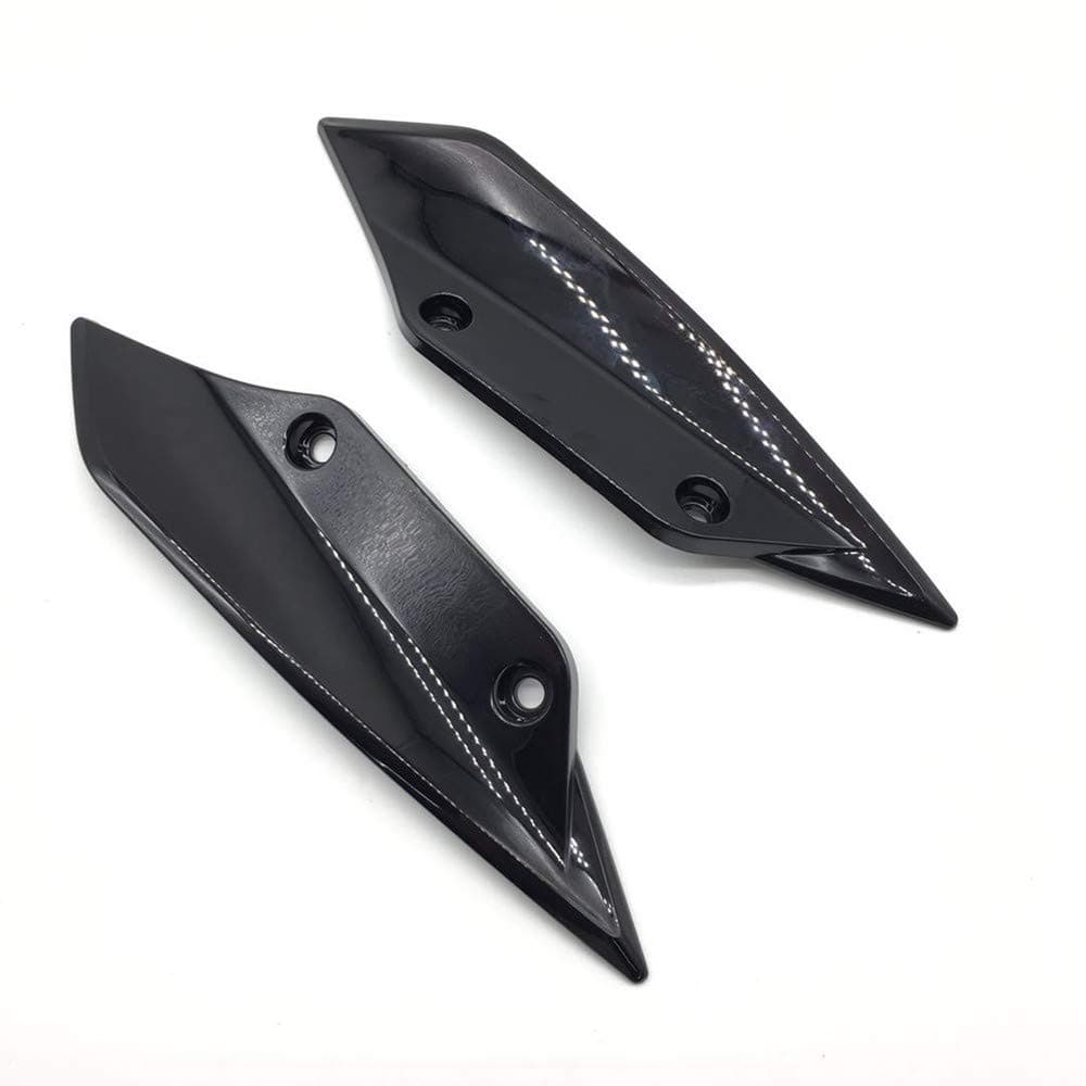 ABS Plastic Front Fender Spoiler Winglets Twill for BMW S1000RR HP4 2015-2018 MotoGP Style (Black)