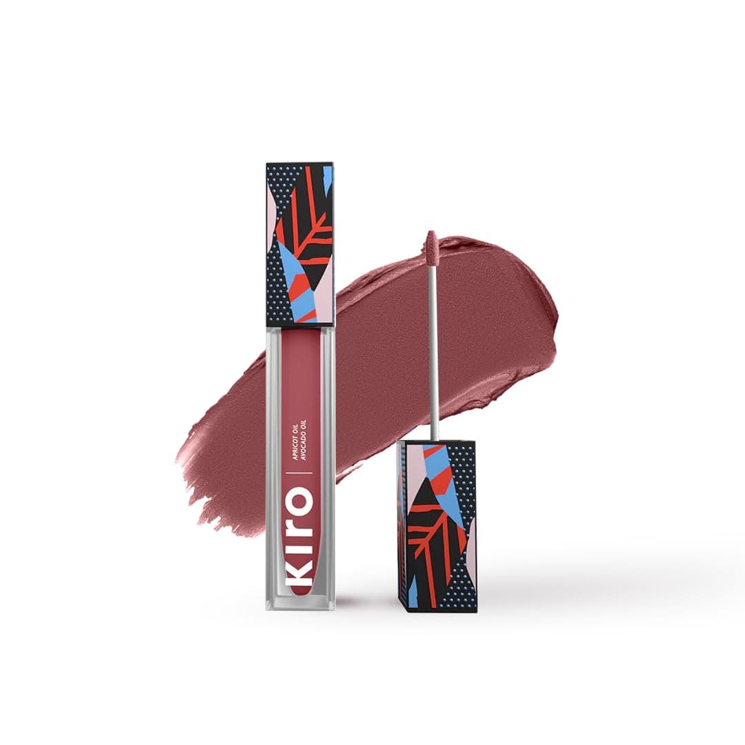 Kiro Non-Stop Airy Matte Liquid Lipstick - Nude Ginger, 5ml | Super-Pigmented, Long-Lasting, hydrating | Waterproof, Smudge-Proof, Lightweight | Infused with Avocado & Apricot Oil