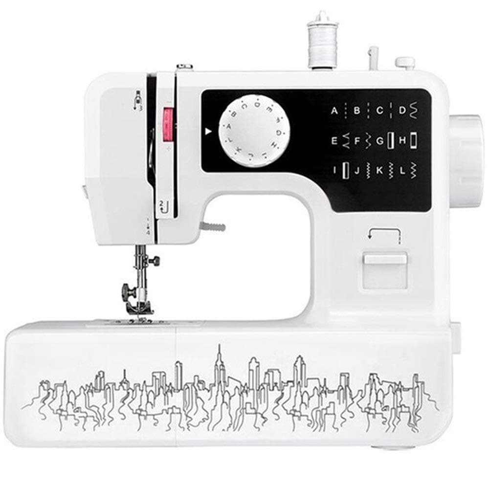 LJFYXZ Heavy Duty Sewing Machine with Automatic Needle Threader, 16 Stitches Electric Sewing Machine Foot Pedal and LED crafting