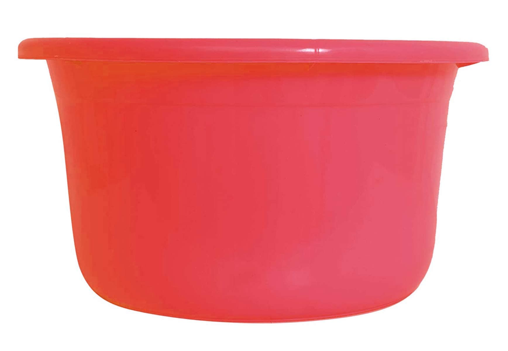 Kuber Industries Bath/Washing Tub|Multipurpose with Unbreakable Material|Size 46 X 46 X 28 Cm, Pack of 1, Capicity 35 LTR (Red)-KUBMART11732 (Plastic)
