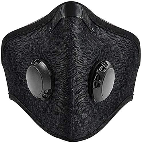 Xicks Adjustable Masks Reusable Outdoor Dust Filter Mouth Cover with Activated Carbon Filters for Woodworking, Construction,Running, Outdoor Cycling Masks Filters Black