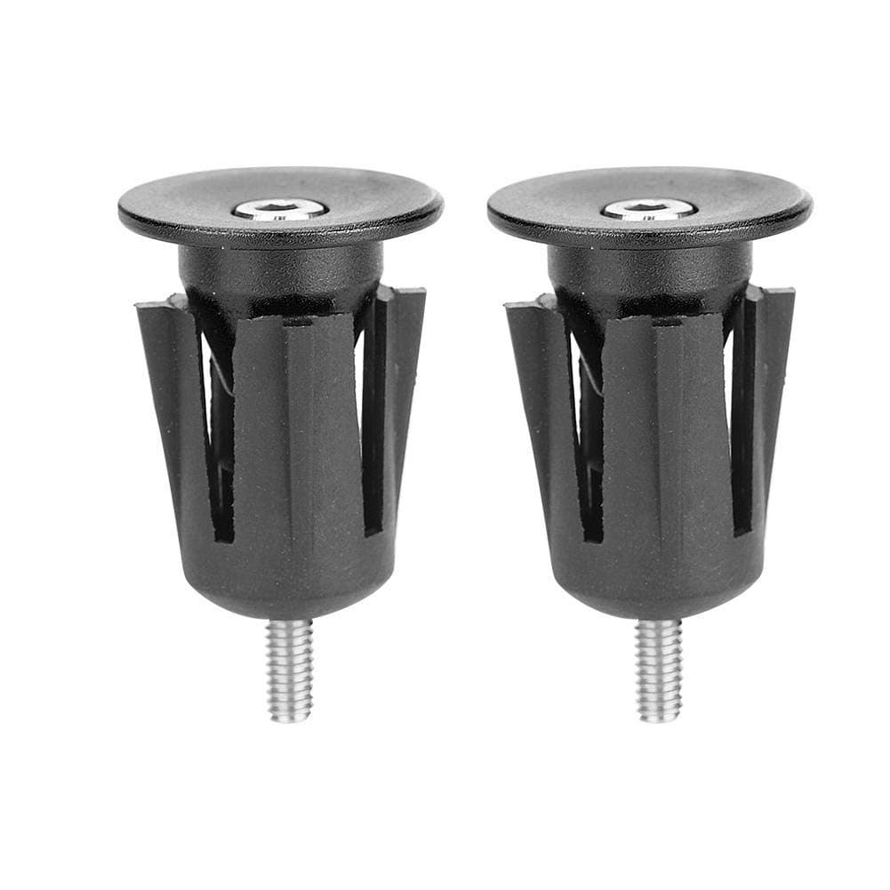 1 Pair Handlebar Plug Aluminum Alloy Grips End s Plug for Mountain Road Handlebar(Black)