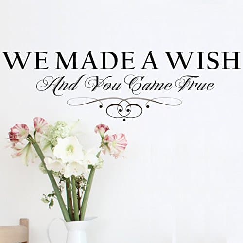 HomeEvolution We Made A Wish and You Came True Wall Decals Stickers