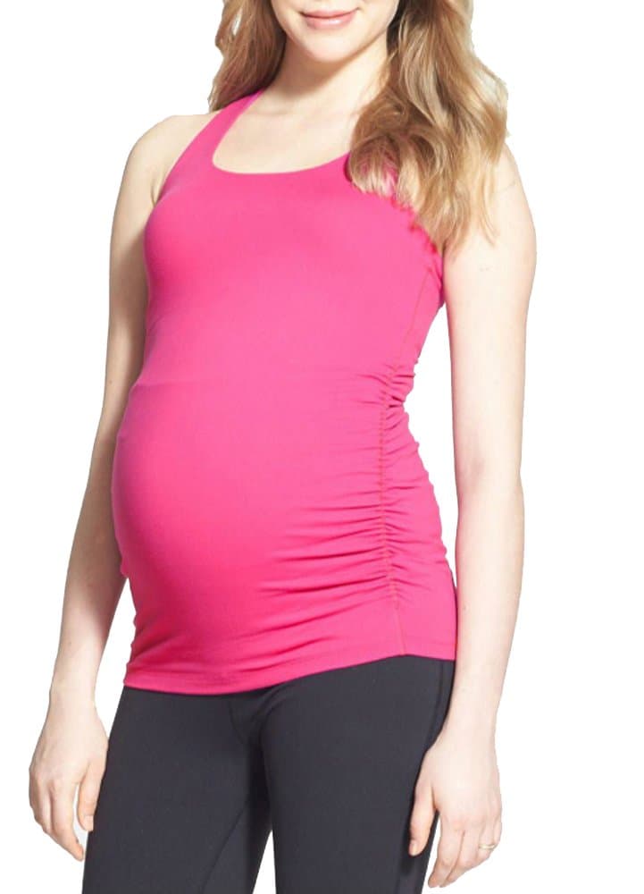 CLOYA Maternity Long Racerback Tank Top